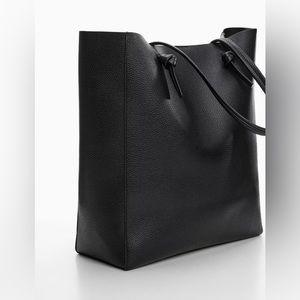 Mango knotted handle shopper bag